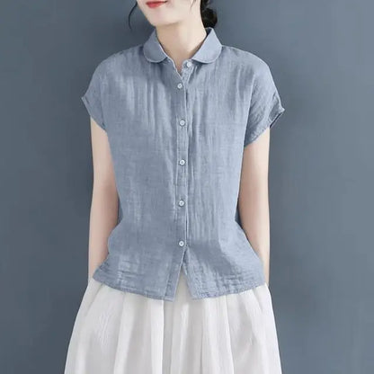 Retro Dames Overhemd Koreaanse Stijl Blouse voor Vrouw