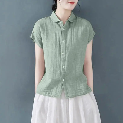 Retro Dames Overhemd Koreaanse Stijl Blouse voor Vrouw