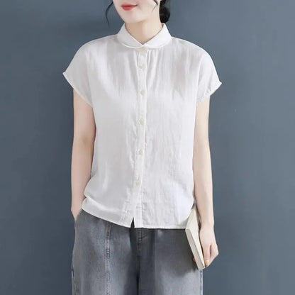 Retro Dames Overhemd Koreaanse Stijl Blouse voor Vrouw