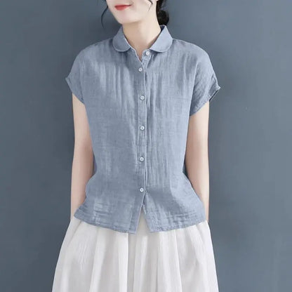 Retro Dames Overhemd Koreaanse Stijl Blouse voor Vrouw