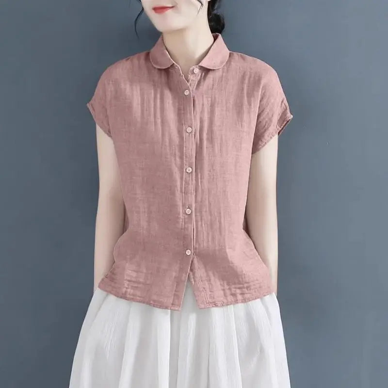 Retro Dames Overhemd Koreaanse Stijl Blouse voor Vrouw