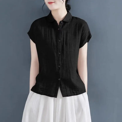 Retro Dames Overhemd Koreaanse Stijl Blouse voor Vrouw
