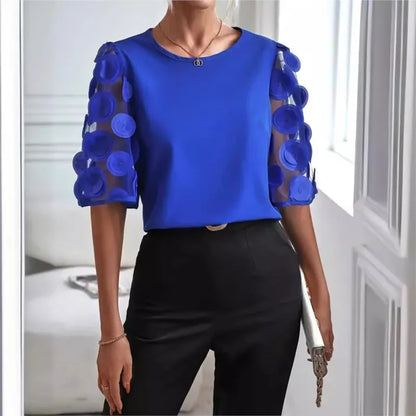 Zomer Blouse Top met Mesh Details Licht en Luchtig