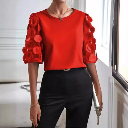 Zomer Blouse Top met Mesh Details Licht en Luchtig