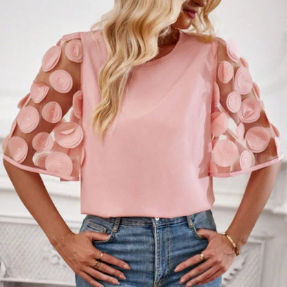 Zomer Blouse Top met Mesh Details Licht en Luchtig - StudioMarella