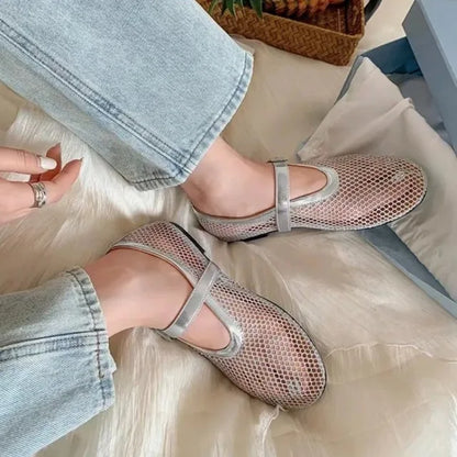 Dames Balletschoenen Plat Leer Comfortabel
