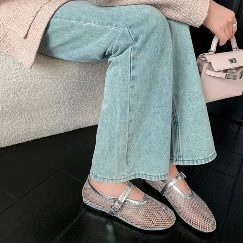 Dames Balletschoenen Plat Leer Comfortabel