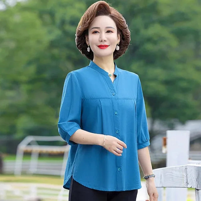 Vrouwen Zomershirt Elegant en Luchtig