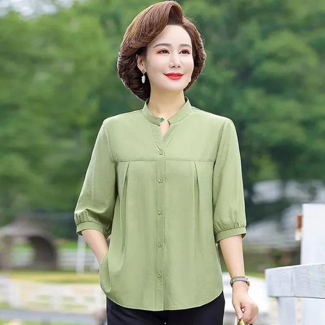 Vrouwen Zomershirt Elegant en Luchtig