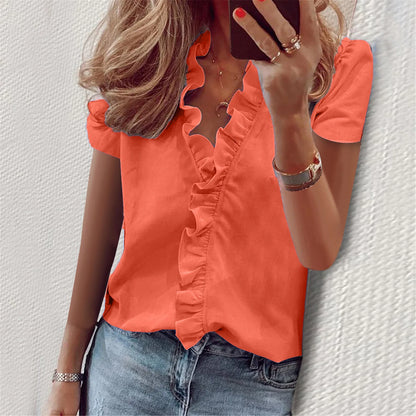 Vrouwelijke Slim Fit Blouse met Retro Print