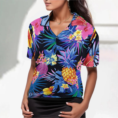 Bloemen Blouse Zomerse Vrouwelijke Top