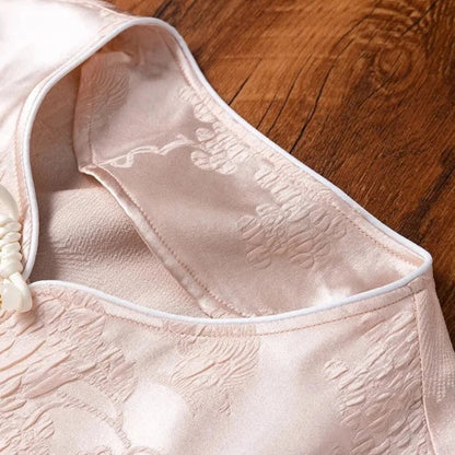 Roze Zijden Shirt Vrouwen Zomerse Natuurlijk