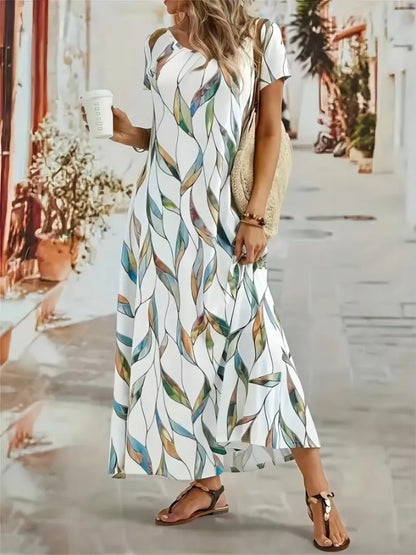 Plus Size Zomerjurk Elegante Vrouwenjurk Lange Mouw
