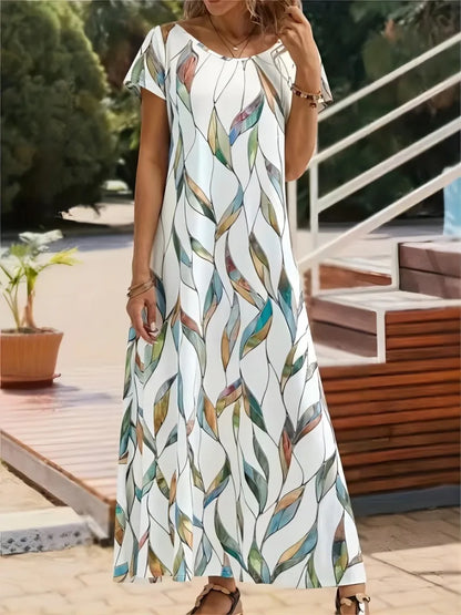 Plus Size Zomerjurk Elegante Vrouwenjurk Lange Mouw