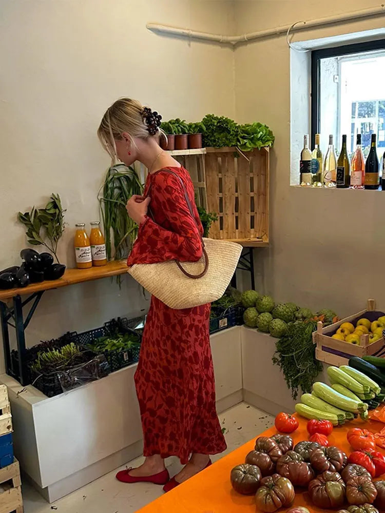 Zomerse Maxi Jurk Bloemenprint Vrouwelijk en Chic