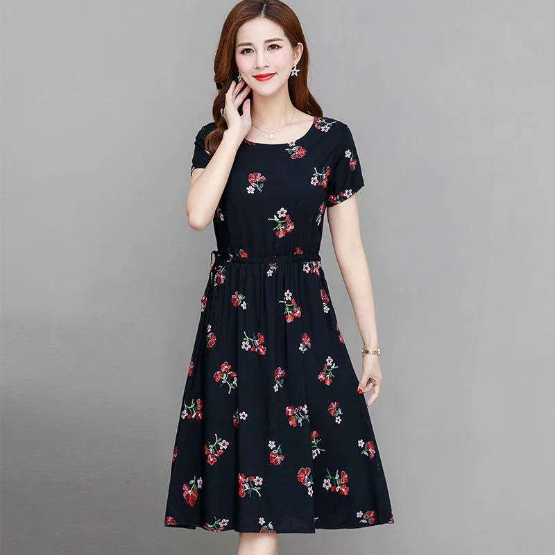 Zomerse Maxi Jurk met Bloemenprint Vrouwen