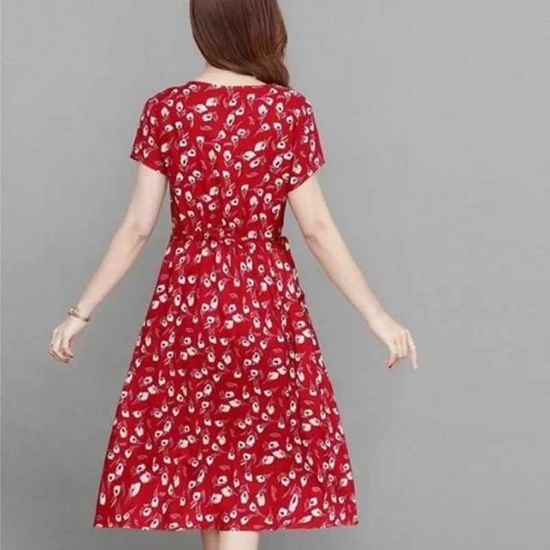 Zomerse Maxi Jurk met Bloemenprint Vrouwen