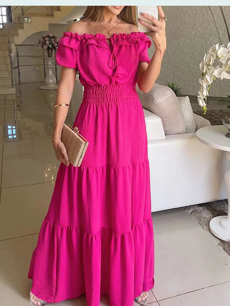 Boho Maxi Jurk Zomerse Vrouwen Jurk Lange Jurk