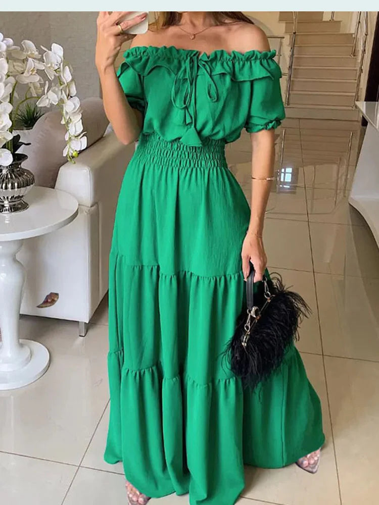 Boho Maxi Jurk Zomerse Vrouwen Jurk Lange Jurk
