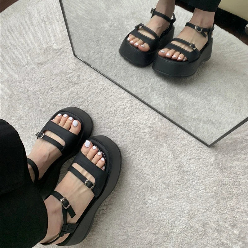 Gladiator Sandalen Zomer 2024 Hoge Hak Elegante Dames
