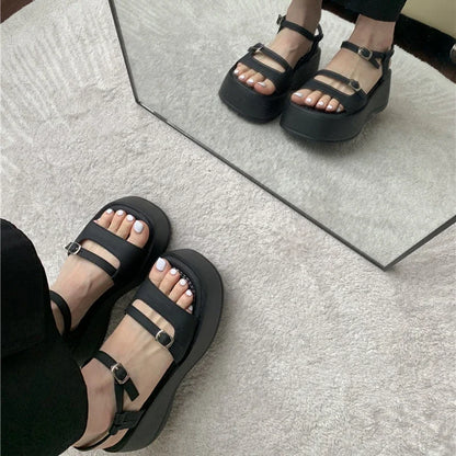 Gladiator Sandalen Zomer 2024 Hoge Hak Elegante Dames