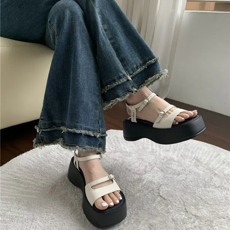 Gladiator Sandalen Zomer 2024 Hoge Hak Elegante Dames