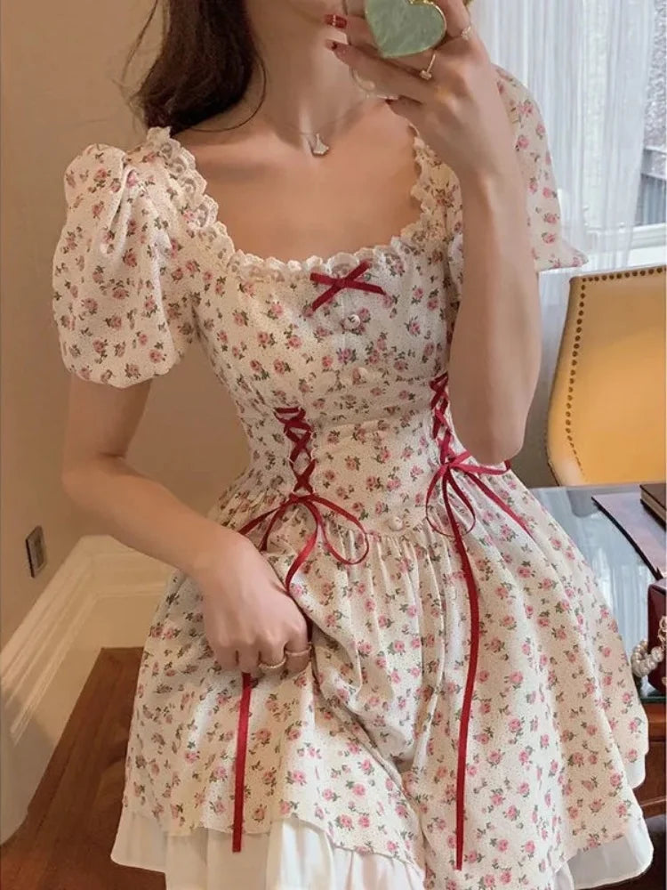 Vrouwelijke Floral Jurk Zacht en Comfortabel