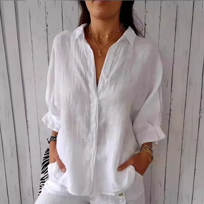 Vrouwen Blouse van Katoen en Linnen