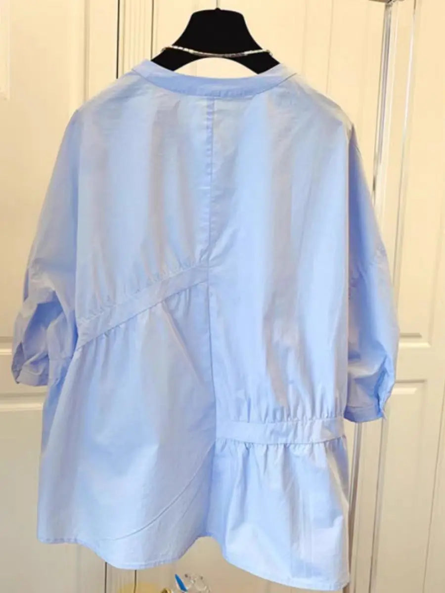 Zomerse Blouse Vrouw Casual Leuke Losse Pasvorm