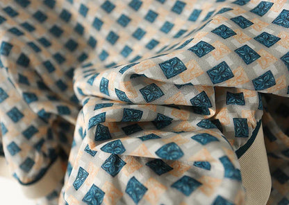 Vrouwelijke Zijde T-Shirt met Zomerse Ruitjes Print