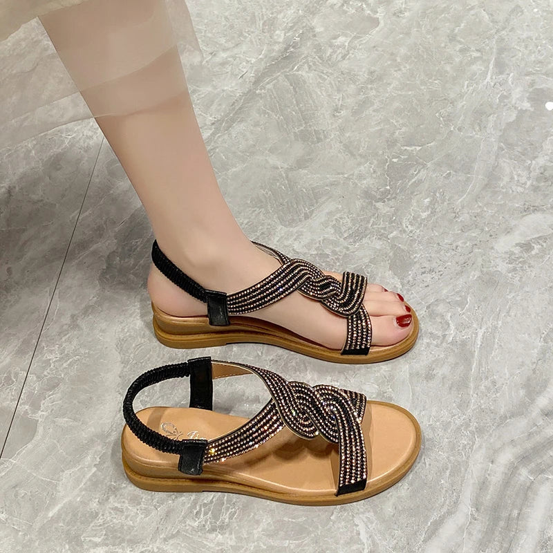 Zomersandalen Romeinse Stijl Leer Comfortabel