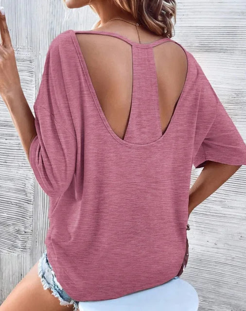 Vrouwelijke Zonder Rug T-Shirt Zomer Mode - StudioMarella