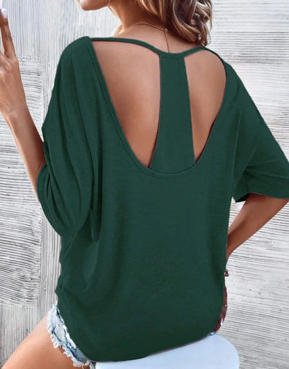Vrouwelijke Zonder Rug T-Shirt Zomer Mode