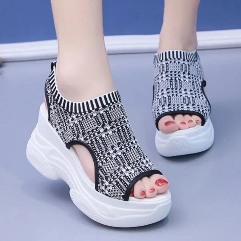 Gebreide Sandalen Zomer Vis Mond Design