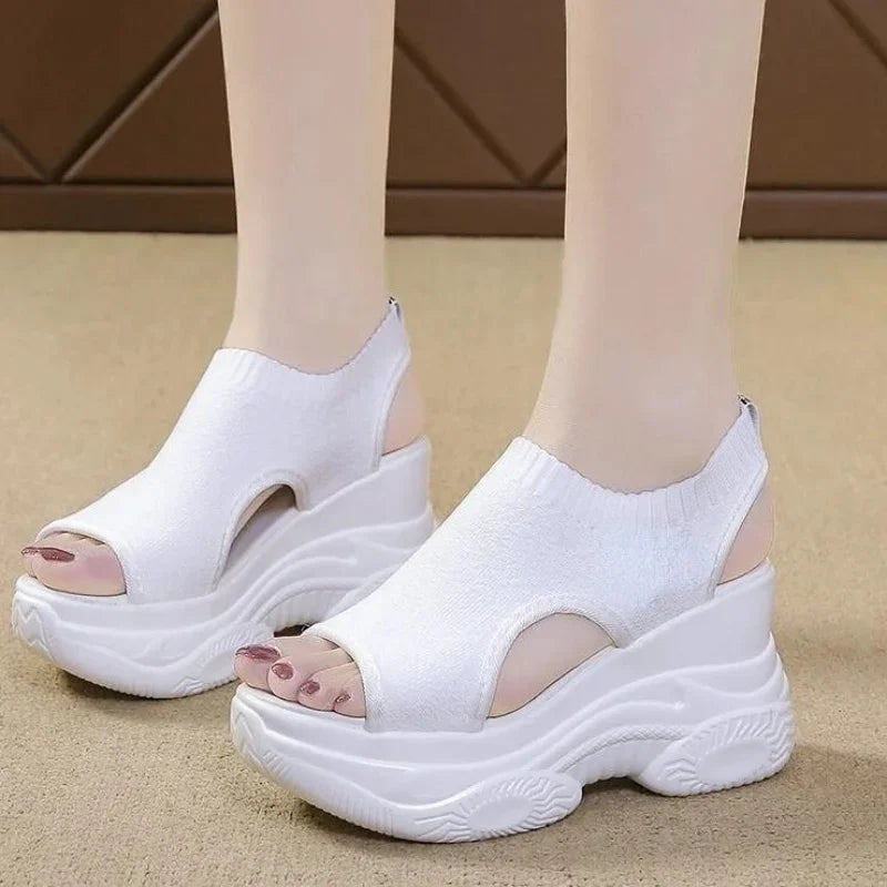 Gebreide Sandalen Zomer Vis Mond Design