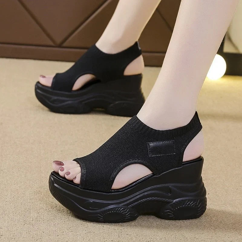 Gebreide Sandalen Zomer Vis Mond Design