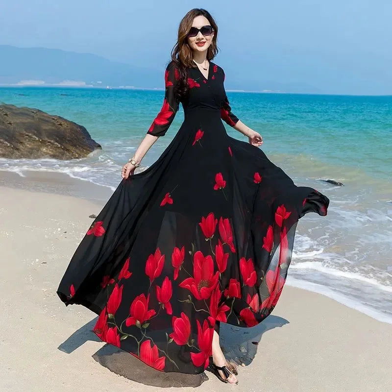 Zomerjurk Lente Stijl Vrouwelijke Mode - StudioMarella