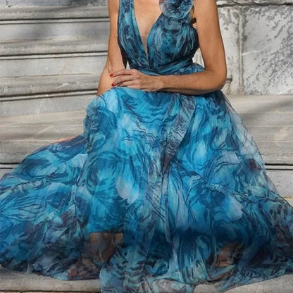 Zomerjurk Bloemenprint Vrouwelijke Boho Stijl