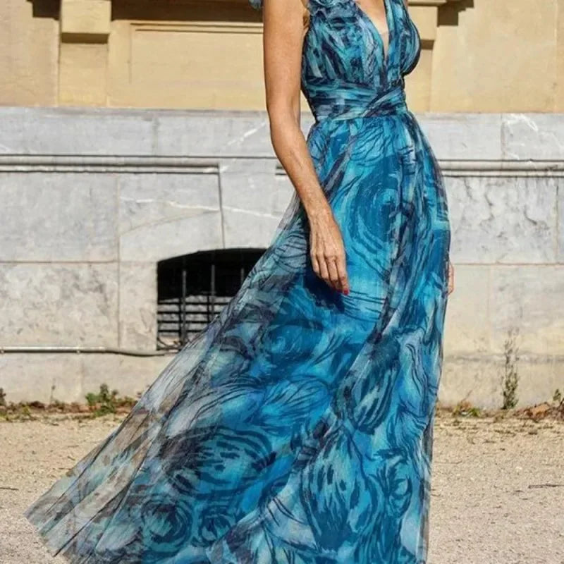 Zomerjurk Bloemenprint Vrouwelijke Boho Stijl