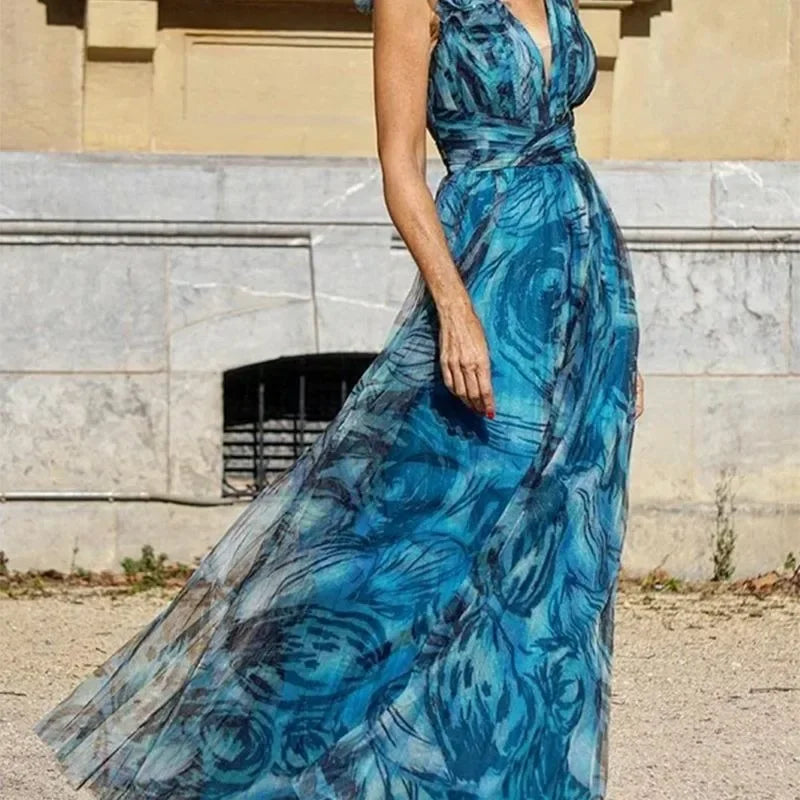 Zomerjurk Bloemenprint Vrouwelijke Boho Stijl