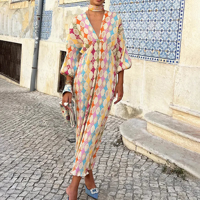 Zomerjurk Geometrisch Vrouwenjurk Zomerse Vibe - StudioMarella