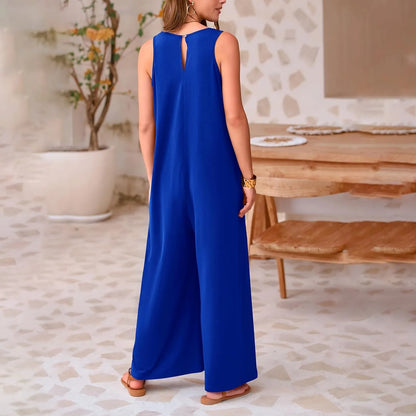 Zomerse Jumpsuit voor Dames Wijd Pijp Comfortabel