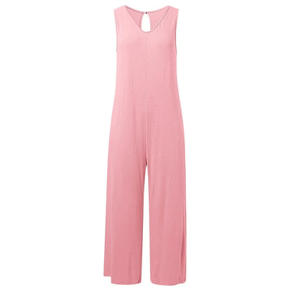 Zomerse Jumpsuit voor Dames Wijd Pijp Comfortabel