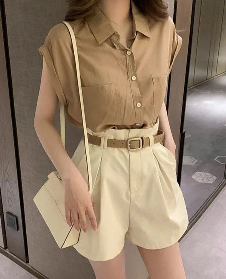 Dames Shorts Set Zomer Mode Trendy Casual - StudioMarella