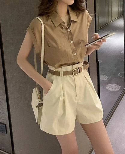 Dames Shorts Set Zomer Mode Trendy Casual