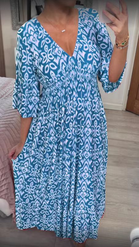 Isabelle | Lange Jurk met Print