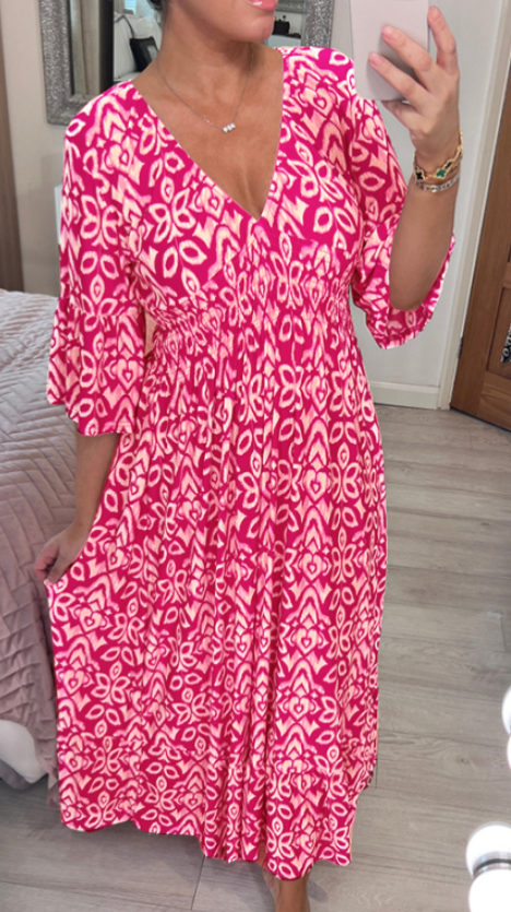 Isabelle | Lange Jurk met Print