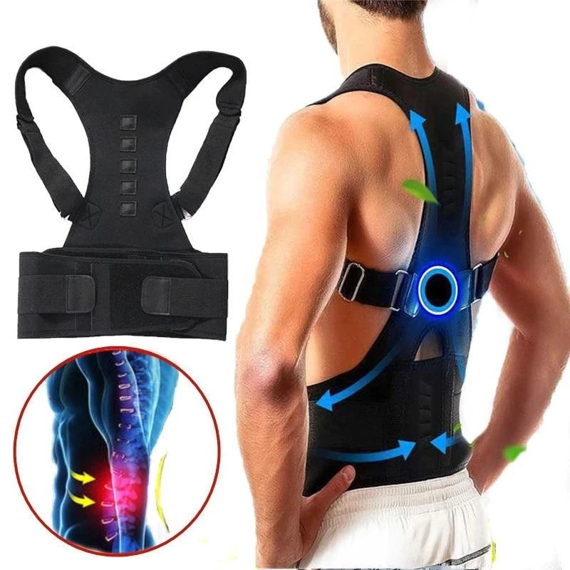 Magnetische Rugsteun voor Postuurondersteuning en Pijnverlichting – Verstelbaar Lendensteunbandage met Magneettherapie