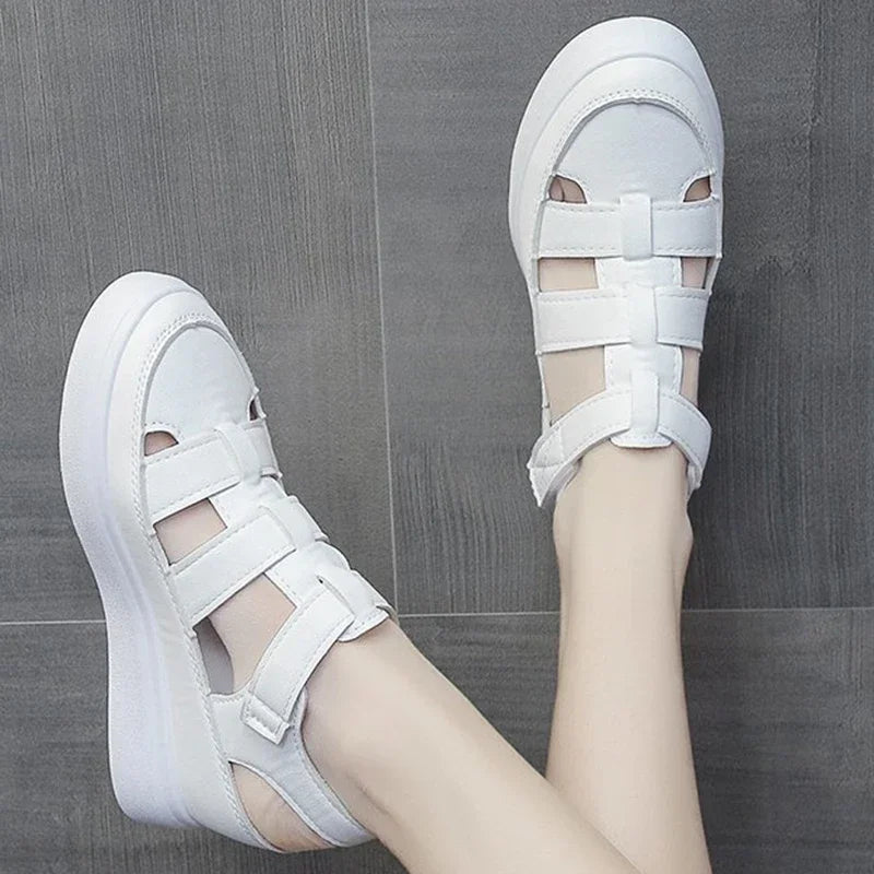 Zomer Sandalen Wedge Gladiator Stijl Hoge Hak