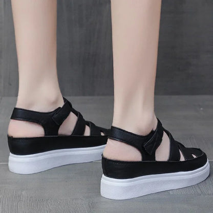 Zomer Sandalen Wedge Gladiator Stijl Hoge Hak